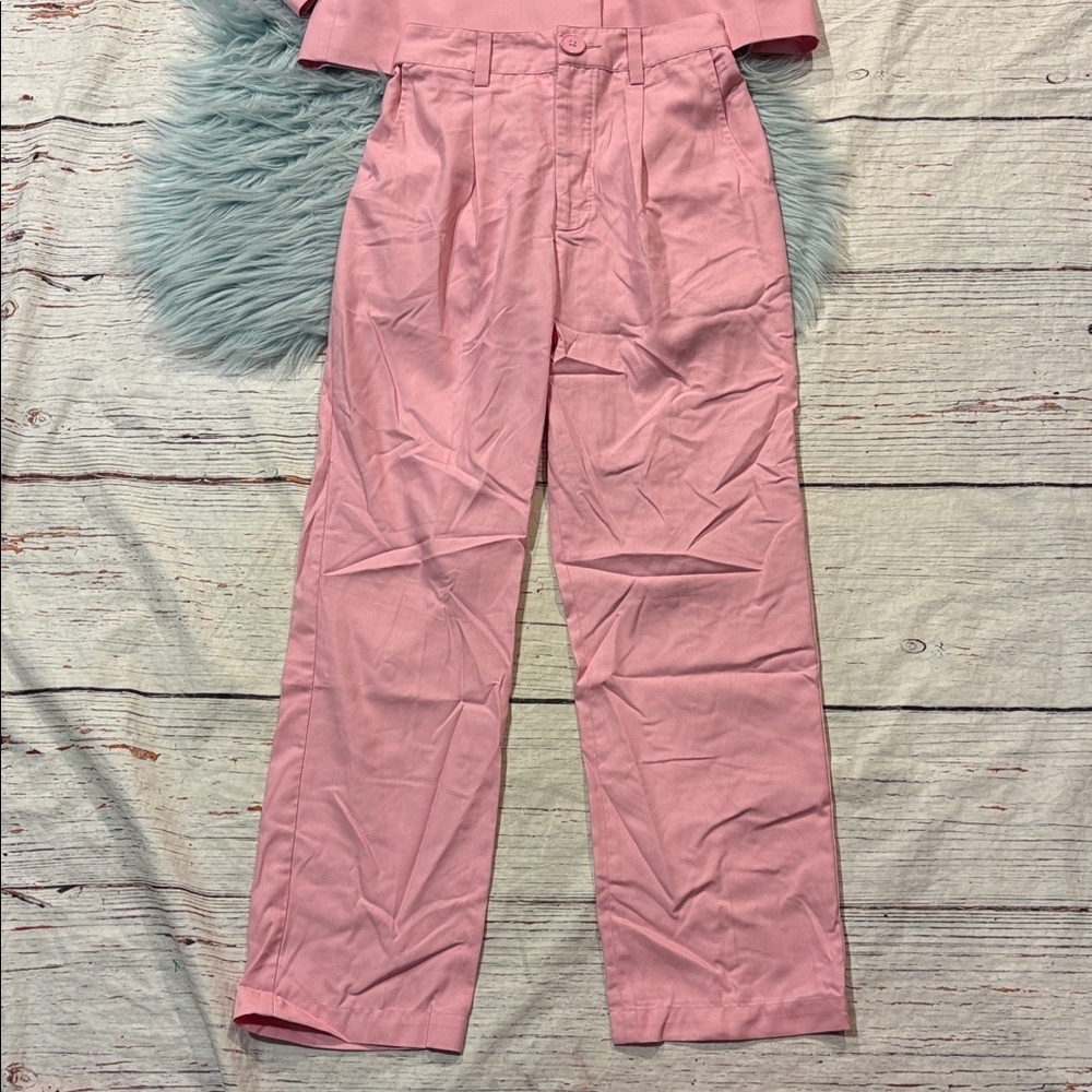 Ivy City Co Pink Blazer Barbie Trouser Pant Set Pantsuit - Picture 11 of 12